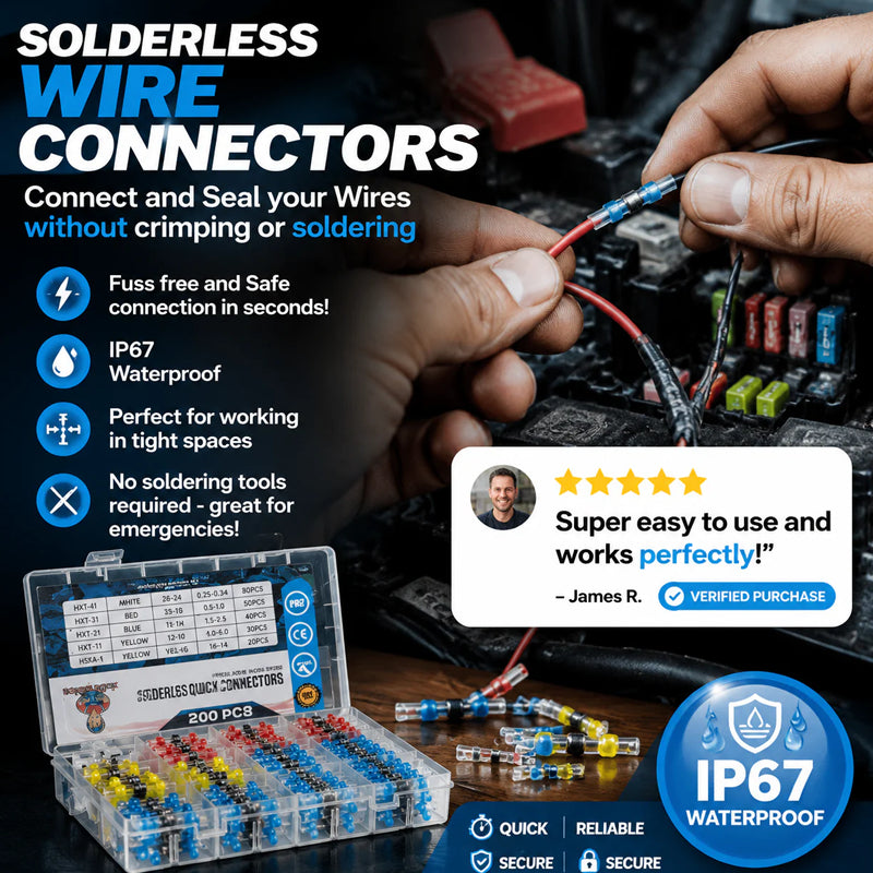 📢📢50% OFF !! ⏰SolderRod  Waterproof Solder Wire Connector Kit – IP67 Rated, No Tools Needed & Ready in Seconds