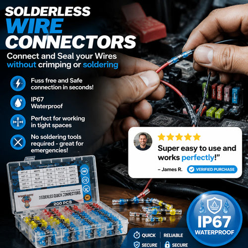 📢📢50% OFF !! ⏰SolderRod  Waterproof Solder Wire Connector Kit – IP67 Rated, No Tools Needed & Ready in Seconds