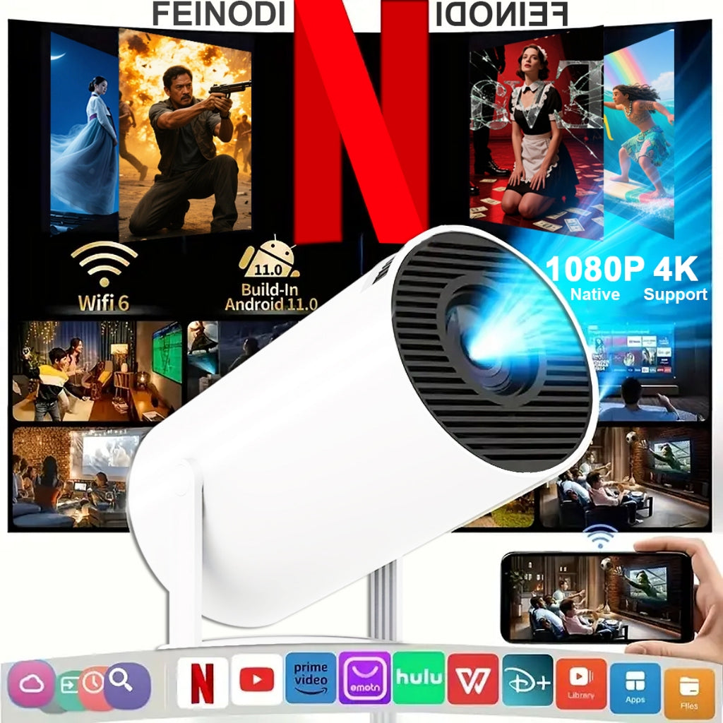 【🔥Last day: 43% discount】HY300 Pro Mini Portable Projector
