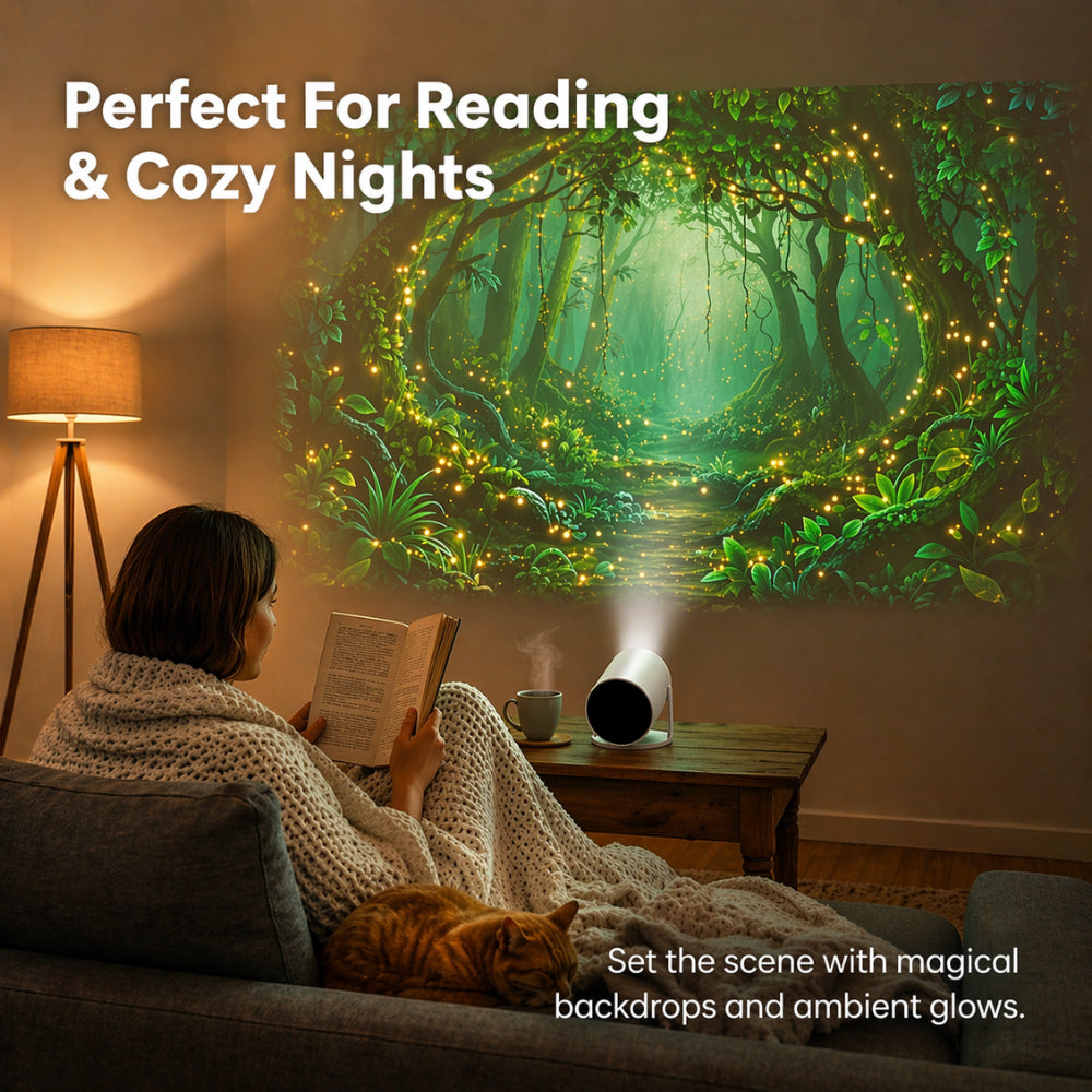 【🔥Last day: 43% discount】HY300 Pro Mini Portable Projector
