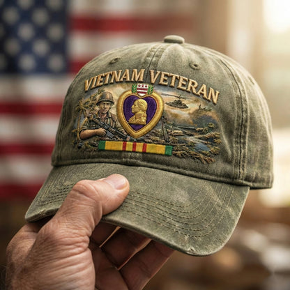 🏆Last Day Promo: 49% OFF 🎖️- Crafted by Hand Embroidery - Vietnam Veteran Commemorative Cap