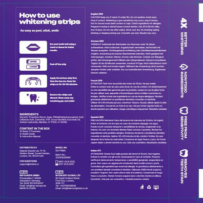 Purple Instant Teeth Whitening Strips