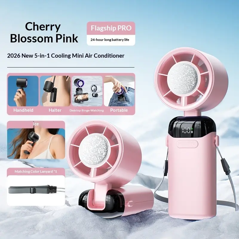 🔥Summer Favorites 💥Upgraded  4-in-1 portable refrigeration handheld turbo fan with 200 speed settings!
