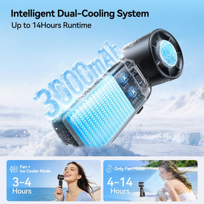 🔥Summer Favorites 💥Upgraded  4-in-1 portable refrigeration handheld turbo fan with 200 speed settings!
