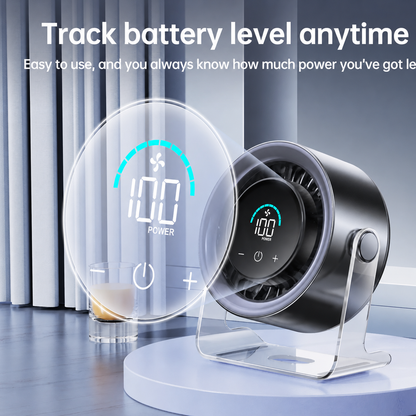 🌀💪Turbo Table Fan - 100-Speed Quiet Cooling