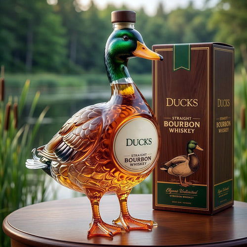 DUCKS UNLIMlTE 3D Mallard Bourbon Bottle