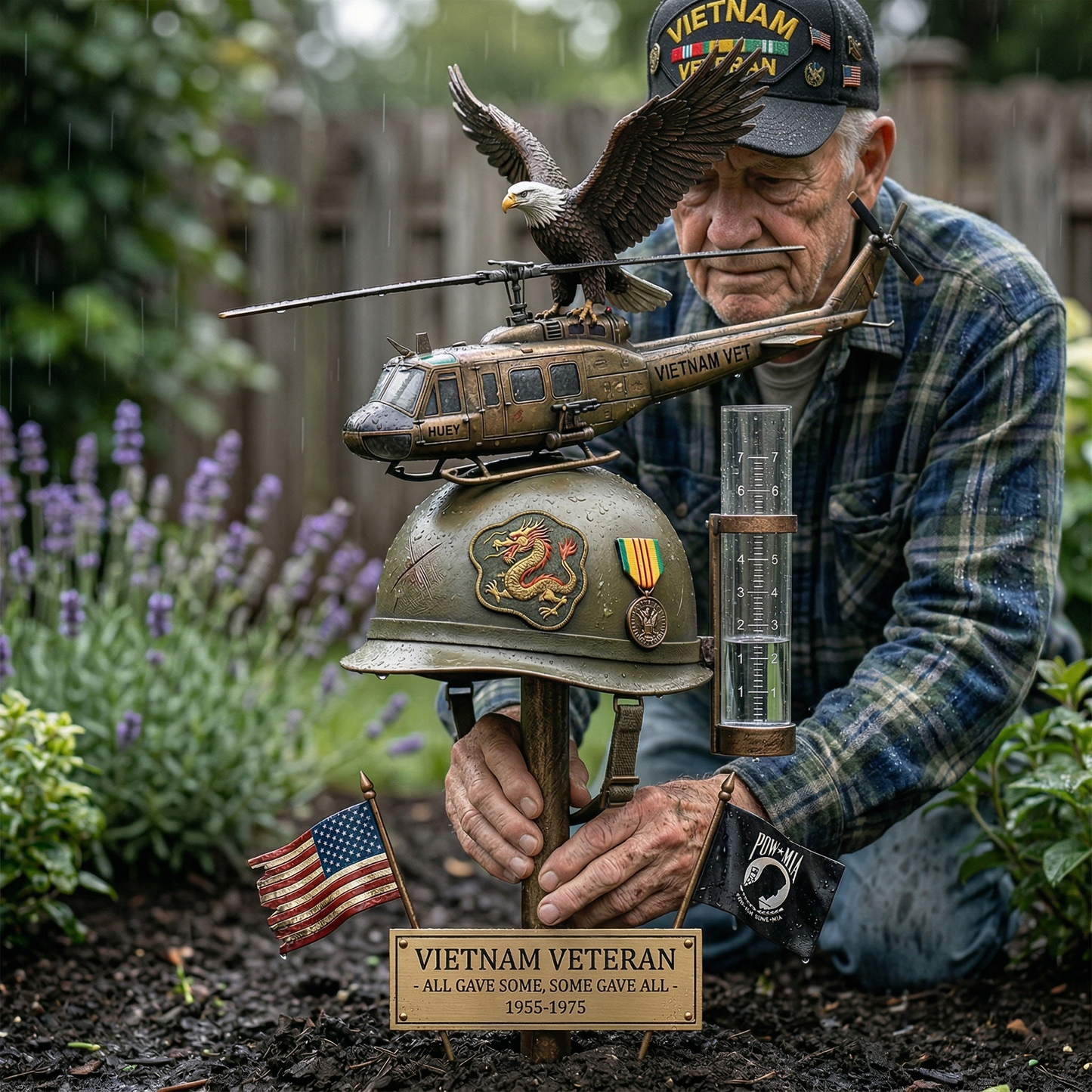 🏆Last Day Promo: 49% OFF 🎖️- Vietnam Veteran Memorial Rain Gauge Garden Stake - ✈️Buy 2 Free Shipping Today!（副本）