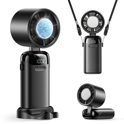 🔥Summer Favorites 💥Upgraded  4-in-1 portable refrigeration handheld turbo fan with 200 speed settings!