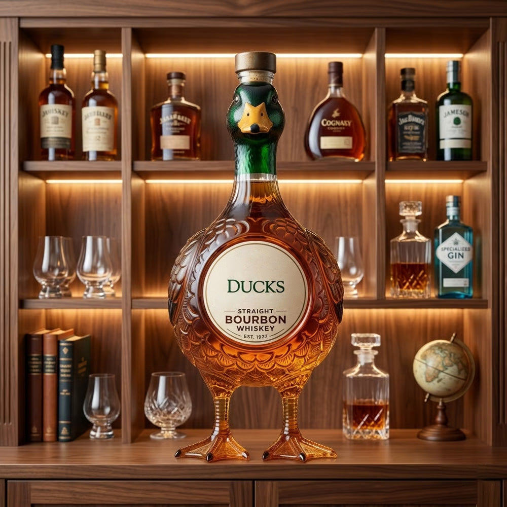 DUCKS UNLIMlTE 3D Mallard Bourbon Bottle