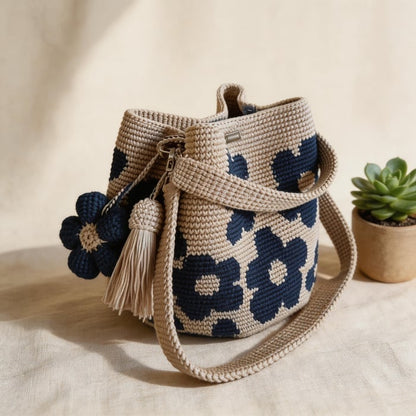 🏆 Special Offer: 47% OFF 🧵🌸 Handmade Crochet Tote Bag with Flowers 🌼✨