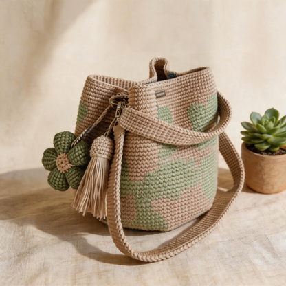 🏆 Special Offer: 47% OFF 🧵🌸 Handmade Crochet Tote Bag with Flowers 🌼✨