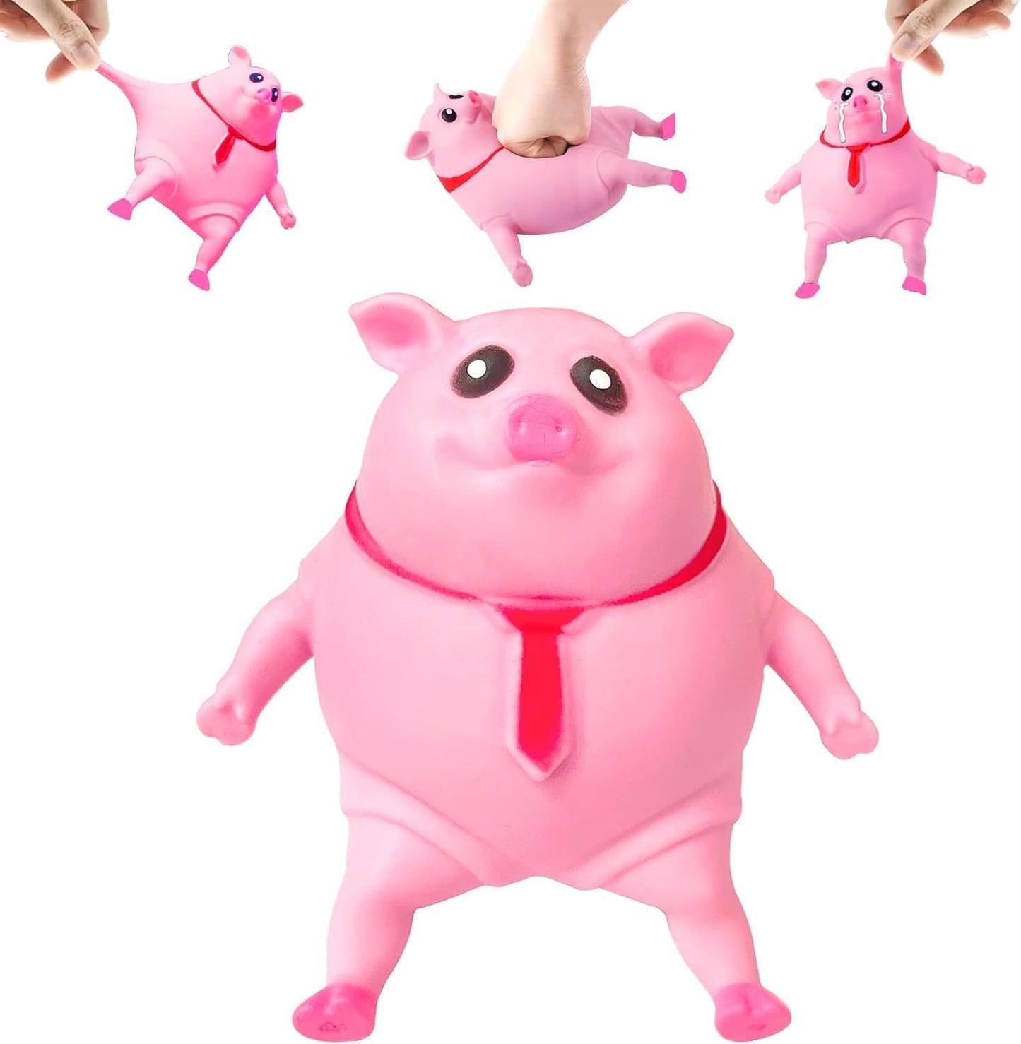 🔥Last day of the limited-time Buy 1 Free 1🔥Cute Pink Pig Squishy Toy for Kids | Stretchable Animal Stress Relief Toy