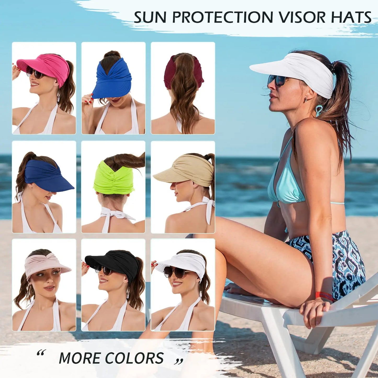 🔥HOT SALE 49% OFF👒Women's UPF 50+ UV Protection Sun Visor Hat