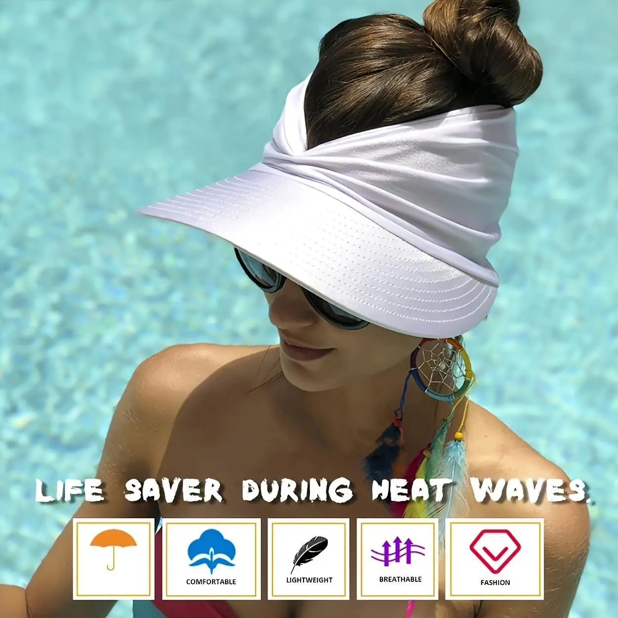 🔥HOT SALE 49% OFF👒Women's UPF 50+ UV Protection Sun Visor Hat