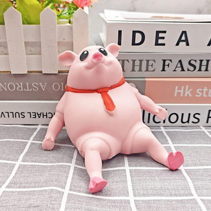🔥Last day of the limited-time Buy 1 Free 1🔥Cute Pink Pig Squishy Toy for Kids | Stretchable Animal Stress Relief Toy