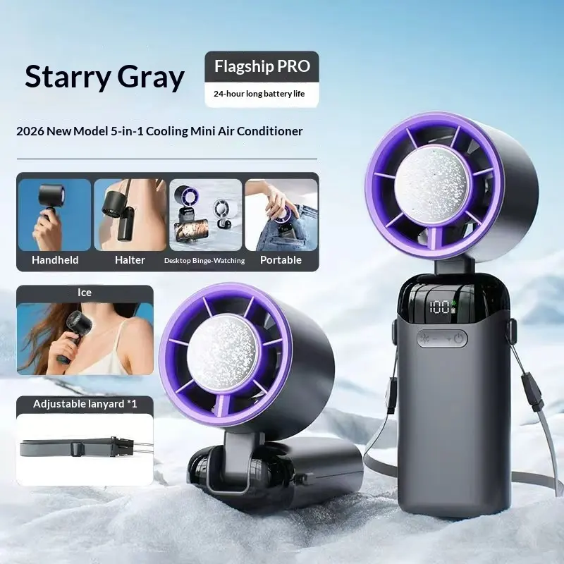 🔥Summer Favorites 💥Upgraded  4-in-1 portable refrigeration handheld turbo fan with 200 speed settings!