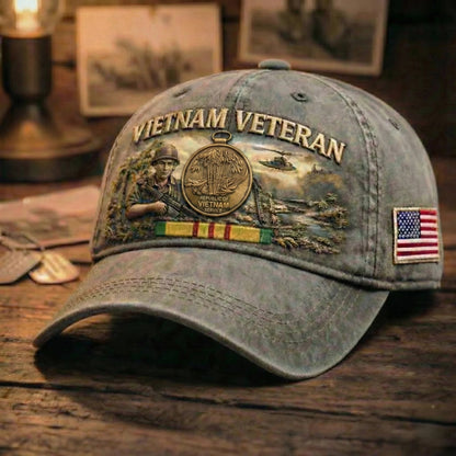 🏆Last Day Promo: 49% OFF 🎖️- Crafted by Hand Embroidery - Vietnam Veteran Commemorative Cap