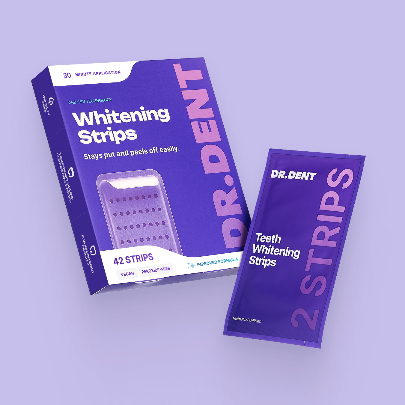 Purple Instant Teeth Whitening Strips