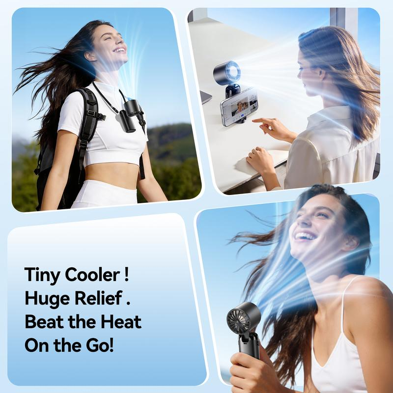 🔥Summer Favorites 💥Upgraded  4-in-1 portable refrigeration handheld turbo fan with 200 speed settings!