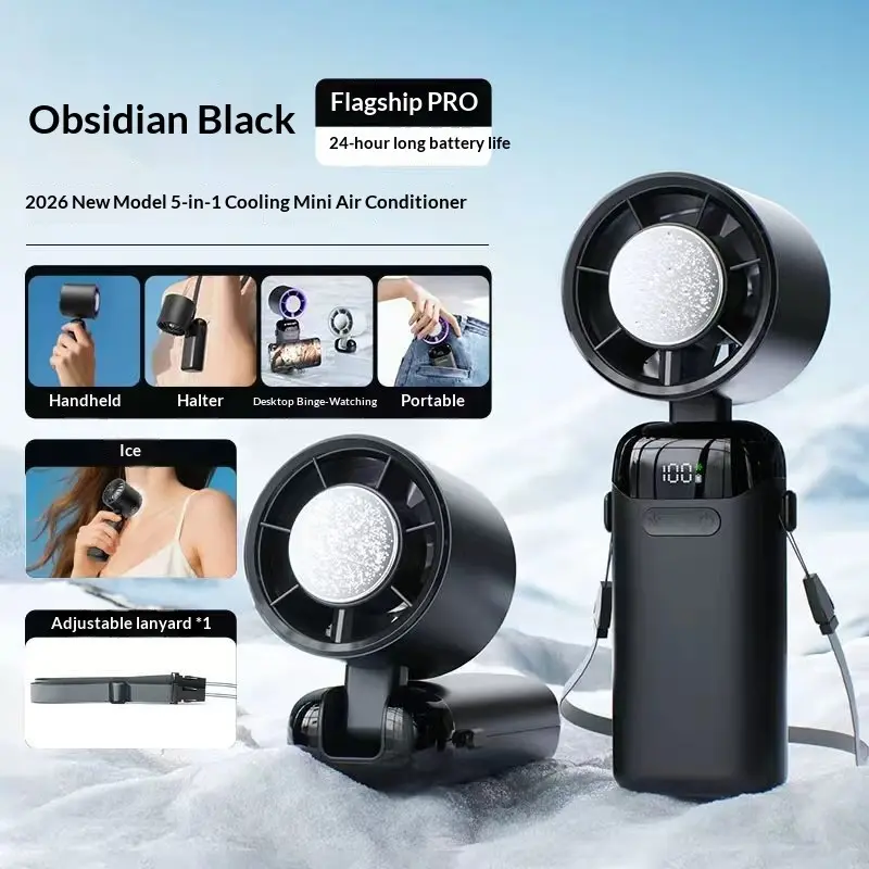 🔥Summer Favorites 💥Upgraded  4-in-1 portable refrigeration handheld turbo fan with 200 speed settings!