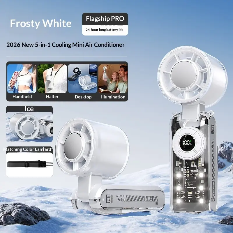 🔥Summer Favorites 💥Upgraded  4-in-1 portable refrigeration handheld turbo fan with 200 speed settings!