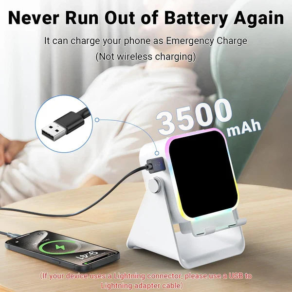 🔥Last day of the limited-time 50% off sale!🔥5-in-1 Wireless Induction Bluetooth Speaker with Adjustable Phone Stand