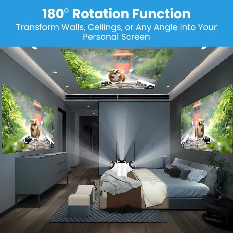 【🔥Last day: 43% discount】HY300 Pro Mini Portable Projector