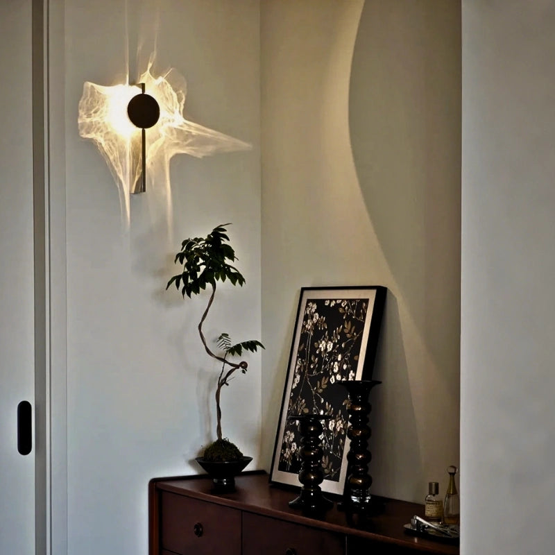 Golden Rippal Wall Light